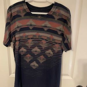 Navy blue bohemian/ tribal print Armani Ex